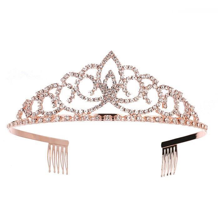 Baroque Wedding Tiara Women's Pageant Crown Birthday Party Tiara With Combs