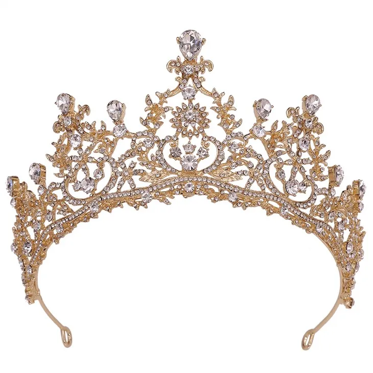 Hajkiegészítők Fém fejpánt menyasszonyi esküvői korona cirkon tiara
