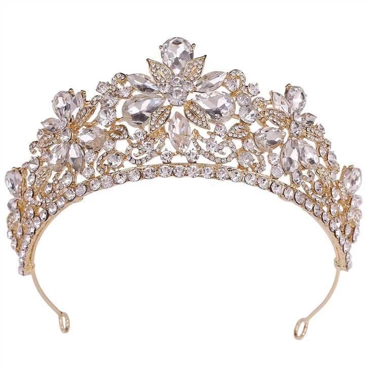 Wholesale Girls Crown Fashion Accessories Tiaras Crystal Wedding Headbands Women Crowns Tiara